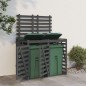 vidaXL Mülltonnenbox für 2 Tonnen Grau Massivholz Kiefer vidaXL Mülltonnenbox für 2 Tonnen Grau Massivholz Kiefer
