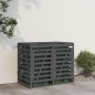vidaXL Mülltonnenbox für 2 Tonnen Grau Massivholz Kiefer vidaXL Mülltonnenbox für 2 Tonnen Grau Massivholz Kiefer