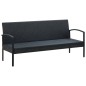 vidaXL 5-tlg. Garten-Lounge-Set mit Auflagen Poly Rattan Schwarz vidaXL 5-tlg. Garten-Lounge-Set mit Auflagen Poly Rattan Schwarz