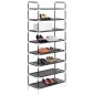 vidaXL Schuhregal mit 8 Ablagen Metall und Vliesstoff Schwarz vidaXL Schuhregal mit 8 Ablagen Metall und Vliesstoff Schwarz