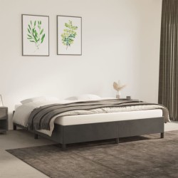 vidaXL Bettgestell Dunkelgrau 160x200 cm Samt