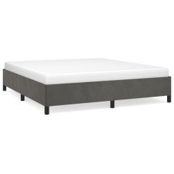 vidaXL Bettgestell Dunkelgrau 160x200 cm Samt