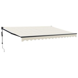 vidaXL Elektrische Markise mit Kurbel Creme 4,5x3 m