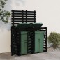 vidaXL Mülltonnenbox für 2 Tonnen Schwarz Massivholz Kiefer vidaXL Mülltonnenbox für 2 Tonnen Schwarz Massivholz Kiefer