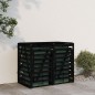 vidaXL Mülltonnenbox für 2 Tonnen Schwarz Massivholz Kiefer vidaXL Mülltonnenbox für 2 Tonnen Schwarz Massivholz Kiefer