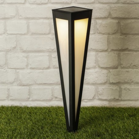 HI LED-Solar-Gartenleuchte 58 cm Schwarz