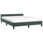 vidaXL Bettgestell mit Kopfteil Dunkelgrün 140x190 cm Samt vidaXL Bettgestell mit Kopfteil Dunkelgrün 140x190 cm Samt