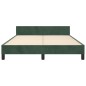 vidaXL Bettgestell mit Kopfteil Dunkelgrün 140x190 cm Samt vidaXL Bettgestell mit Kopfteil Dunkelgrün 140x190 cm Samt