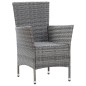 vidaXL 7-tlg. Garten-Essgruppe mit Auflagen Poly Rattan Grau vidaXL 7-tlg. Garten-Essgruppe mit Auflagen Poly Rattan Grau
