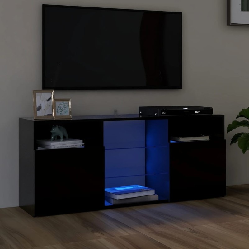 vidaXL TV-Schrank mit LED-Leuchten Schwarz 120x30x50 cm vidaXL TV-Schrank mit LED-Leuchten Schwarz 120x30x50 cm