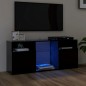 vidaXL TV-Schrank mit LED-Leuchten Schwarz 120x30x50 cm vidaXL TV-Schrank mit LED-Leuchten Schwarz 120x30x50 cm