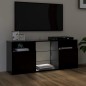 vidaXL TV-Schrank mit LED-Leuchten Schwarz 120x30x50 cm vidaXL TV-Schrank mit LED-Leuchten Schwarz 120x30x50 cm