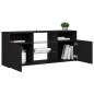 vidaXL TV-Schrank mit LED-Leuchten Schwarz 120x30x50 cm vidaXL TV-Schrank mit LED-Leuchten Schwarz 120x30x50 cm