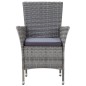vidaXL 7-tlg. Garten-Essgruppe mit Auflagen Poly Rattan Grau vidaXL 7-tlg. Garten-Essgruppe mit Auflagen Poly Rattan Grau