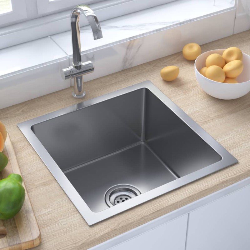 vidaXL Handgemachte Einbauspüle Edelstahl vidaXL Handgemachte Einbauspüle Edelstahl