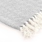 vidaXL Überwurf Baumwolle Fischgrätenmuster 160x210 cm Grau vidaXL Überwurf Baumwolle Fischgrätenmuster 160x210 cm Grau