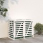 vidaXL Mülltonnenbox für 2 Tonnen Weiß Massivholz Kiefer vidaXL Mülltonnenbox für 2 Tonnen Weiß Massivholz Kiefer