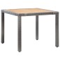 5-tlg. Garten-Essgruppe mit Auflagen Poly Rattan Grau 5-tlg. Garten-Essgruppe mit Auflagen Poly Rattan Grau