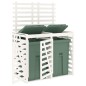 vidaXL Mülltonnenbox für 2 Tonnen Weiß Massivholz Kiefer vidaXL Mülltonnenbox für 2 Tonnen Weiß Massivholz Kiefer