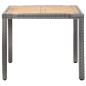 5-tlg. Garten-Essgruppe mit Auflagen Poly Rattan Grau 5-tlg. Garten-Essgruppe mit Auflagen Poly Rattan Grau