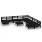 vidaXL 12-tlg. Garten-Lounge-Set Schwarz Massivholz Kiefer vidaXL 12-tlg. Garten-Lounge-Set Schwarz Massivholz Kiefer