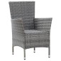 5-tlg. Garten-Essgruppe mit Auflagen Poly Rattan Grau 5-tlg. Garten-Essgruppe mit Auflagen Poly Rattan Grau