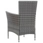 5-tlg. Garten-Essgruppe mit Auflagen Poly Rattan Grau 5-tlg. Garten-Essgruppe mit Auflagen Poly Rattan Grau