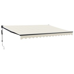 vidaXL Elektrische Markise mit Kurbel Creme 4x3 m