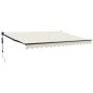 vidaXL Elektrische Markise mit Kurbel Creme 4x3 m vidaXL Elektrische Markise mit Kurbel Creme 4x3 m