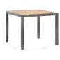 5-tlg. Garten-Essgruppe mit Auflagen Poly Rattan Grau 5-tlg. Garten-Essgruppe mit Auflagen Poly Rattan Grau