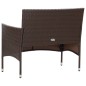 4-tlg. Garten-Lounge-Set mit Auflagen Poly Rattan Braun 4-tlg. Garten-Lounge-Set mit Auflagen Poly Rattan Braun