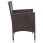 4-tlg. Garten-Lounge-Set mit Auflagen Poly Rattan Braun 4-tlg. Garten-Lounge-Set mit Auflagen Poly Rattan Braun