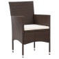 4-tlg. Garten-Lounge-Set mit Auflagen Poly Rattan Braun 4-tlg. Garten-Lounge-Set mit Auflagen Poly Rattan Braun