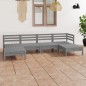 vidaXL 6-tlg. Garten-Lounge-Set Grau Massivholz Kiefer vidaXL 6-tlg. Garten-Lounge-Set Grau Massivholz Kiefer
