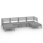 vidaXL 6-tlg. Garten-Lounge-Set Grau Massivholz Kiefer vidaXL 6-tlg. Garten-Lounge-Set Grau Massivholz Kiefer
