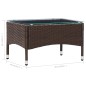 4-tlg. Garten-Lounge-Set mit Auflagen Poly Rattan Braun 4-tlg. Garten-Lounge-Set mit Auflagen Poly Rattan Braun