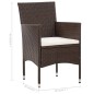 4-tlg. Garten-Lounge-Set mit Auflagen Poly Rattan Braun 4-tlg. Garten-Lounge-Set mit Auflagen Poly Rattan Braun