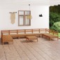 vidaXL 11-tlg. Garten-Lounge-Set Honigbraun Massivholz Kiefer vidaXL 11-tlg. Garten-Lounge-Set Honigbraun Massivholz Kiefer