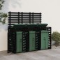 vidaXL Mülltonnenbox für 3 Tonnen Schwarz Massivholz Kiefer vidaXL Mülltonnenbox für 3 Tonnen Schwarz Massivholz Kiefer