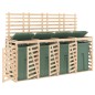 vidaXL Mülltonnenbox für 4 Tonnen Massivholz Kiefer vidaXL Mülltonnenbox für 4 Tonnen Massivholz Kiefer