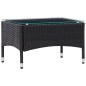 4-tlg. Garten-Lounge-Set mit Auflagen Poly Rattan Schwarz 4-tlg. Garten-Lounge-Set mit Auflagen Poly Rattan Schwarz