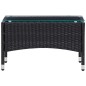 4-tlg. Garten-Lounge-Set mit Auflagen Poly Rattan Schwarz 4-tlg. Garten-Lounge-Set mit Auflagen Poly Rattan Schwarz