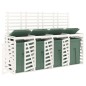 vidaXL Mülltonnenbox für 4 Tonnen Weiß Massivholz Kiefer vidaXL Mülltonnenbox für 4 Tonnen Weiß Massivholz Kiefer