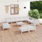 vidaXL 13-tlg. Garten-Lounge-Set Massivholz Kiefer Weiß vidaXL 13-tlg. Garten-Lounge-Set Massivholz Kiefer Weiß