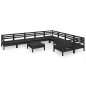 vidaXL 10-tlg. Garten-Lounge-Set Schwarz Massivholz Kiefer vidaXL 10-tlg. Garten-Lounge-Set Schwarz Massivholz Kiefer