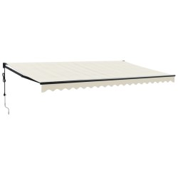vidaXL Elektrische Markise mit Kurbel Creme 5x3 m