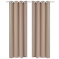 Verdunkelungs-Vorhänge mit Metallringen 135 x 245 cm Creme blackout Verdunkelungs-Vorhänge mit Metallringen 135 x 245 cm Creme blackout