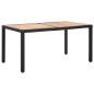 7-tlg. Garten-Essgruppe mit Auflagen Poly Rattan Schwarz 7-tlg. Garten-Essgruppe mit Auflagen Poly Rattan Schwarz