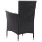 7-tlg. Garten-Essgruppe mit Auflagen Poly Rattan Schwarz 7-tlg. Garten-Essgruppe mit Auflagen Poly Rattan Schwarz