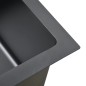 vidaXL Handgemachte Einbauspüle Schwarz Edelstahl vidaXL Handgemachte Einbauspüle Schwarz Edelstahl